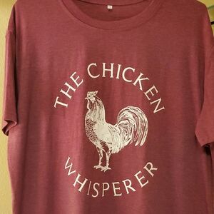 The Chicken Whisperer Maroon T-Shirt Sz 2XL